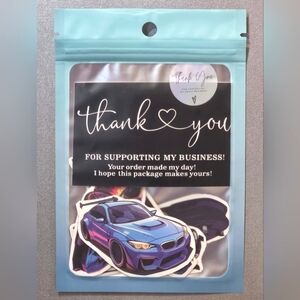 Blue & Purple Car Magnets ~ Set Of 5 Custom Made